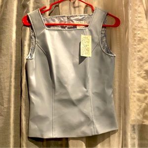 Bcbg maxazria blue leather top